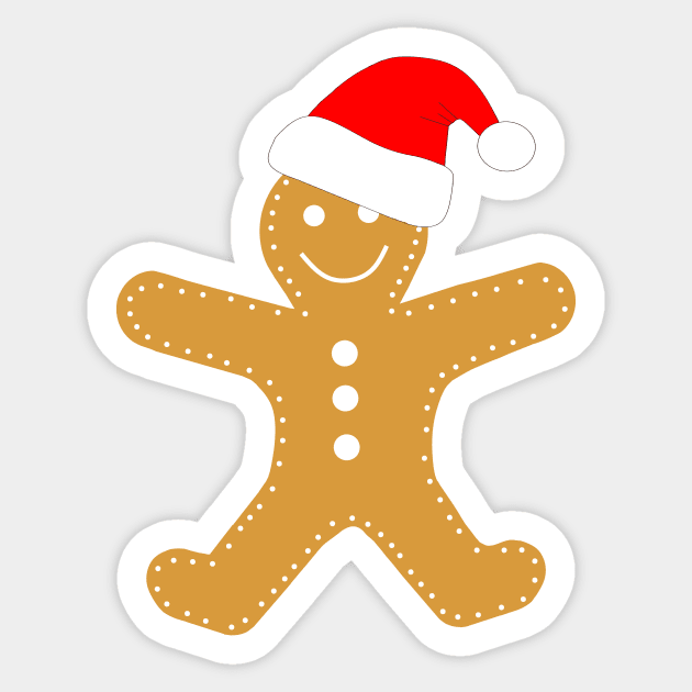 GINGERBREAD Man Christmas Cookie Sticker by SartorisArt1